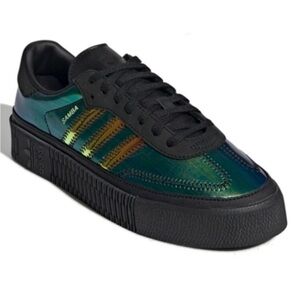 ADIDAS | 7.5 | Sambarose OUT LOUD Energy Ink Iridescent Stripe Platform Sneakers